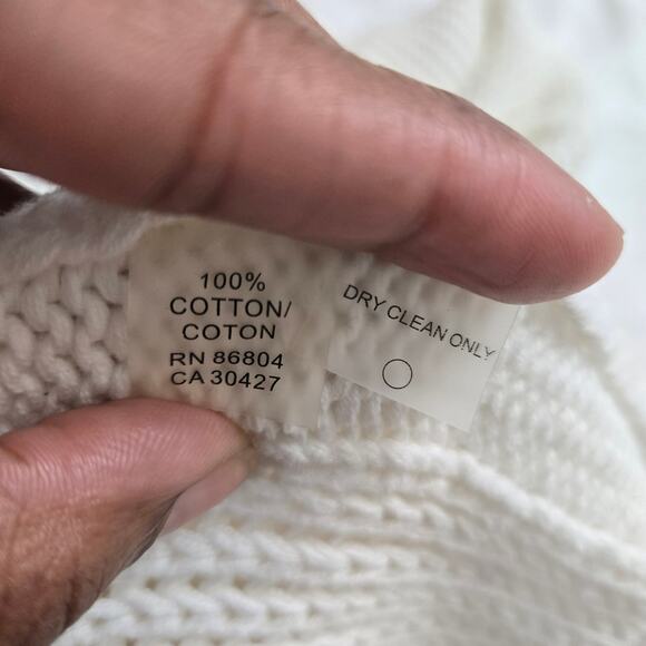 Magaschoni Womens Chunky Cable Knit Fisherman Cottage Coastal Cardigan Sweater L - Picture 8 of 10